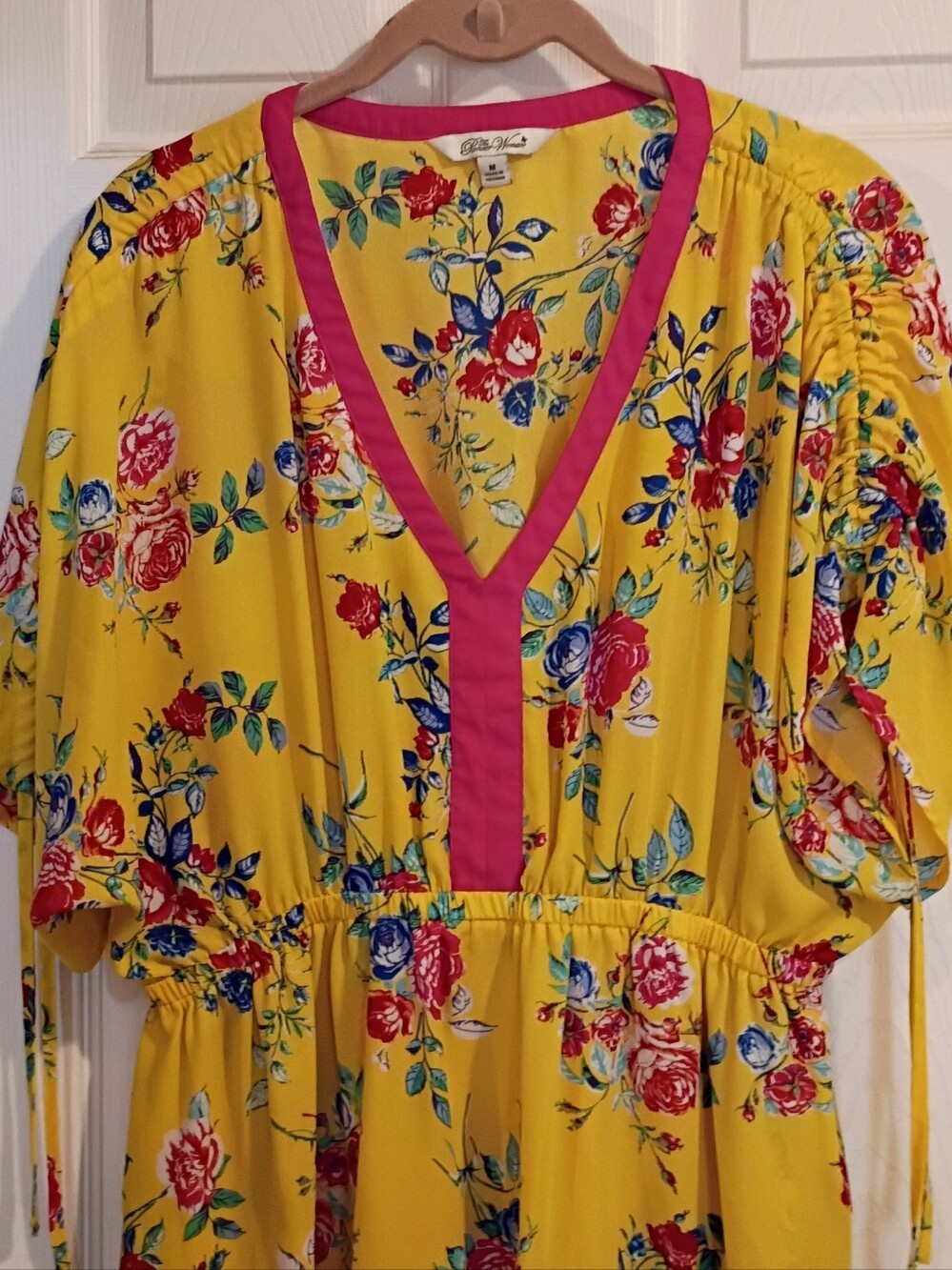 Pioneer Woman Bright Yellow & Floral Blouse